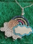 Красив стилен синджир с висулка с инкростация на ЦИРКОНИЙ 30504, снимка 3