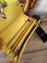 FURLA-ново жълто портмоне естествена кожа Фурла-20 см х 10 см, снимка 5