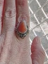 Авторска изработка масивен сребърен пръстен с карнеол, снимка 4