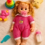 Кукла бебе с биберон – 25 см звук и забавление, снимка 1