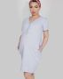 Нощница за бременни и кърмачки в сив цвят MAMA DRESS Mitex (008), снимка 1 - Дрехи за бременни - 45780263