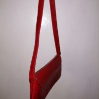 Малка дамска чанта от естествена кожа в червен цвят, снимка 18 - Чанти - 45113863