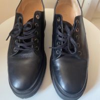 Черни кожени обувки 41 номер, снимка 1 - Дамски ежедневни обувки - 45303767