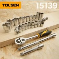 Комплект инструменти(гедория)Tolsen Industrial 15139, 22 части на 1/2", CrV, снимка 6 - Гедорета - 39107426
