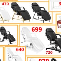 Козметичен стол 440лв бял или черен - Козметично легло НОВО за масаж и козметика за 280 лева, снимка 1 - Козметични уреди - 42985233