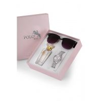ПОЛО - Дамски луксозен подаръчен комплект (Часовник, слънчеви очила и парфюм), снимка 4 - Дамски - 45509033