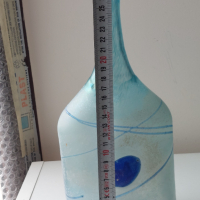 Стара авторска ваза от стъкло на шведска фирма/ Kosta Boda/подписана, снимка 12 - Вази - 44978193