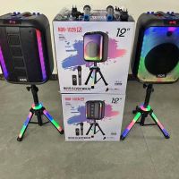 Bluetooh Karaoke Speaker NDR 102B - Красив LED високоговорител със 7 режима, снимка 3 - Bluetooth тонколони - 45427604