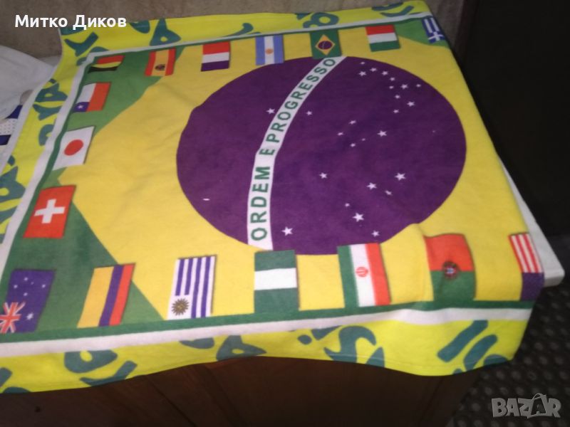 Плажна кърпа Световно първенство по футбол Бразилия 69х136см, снимка 1