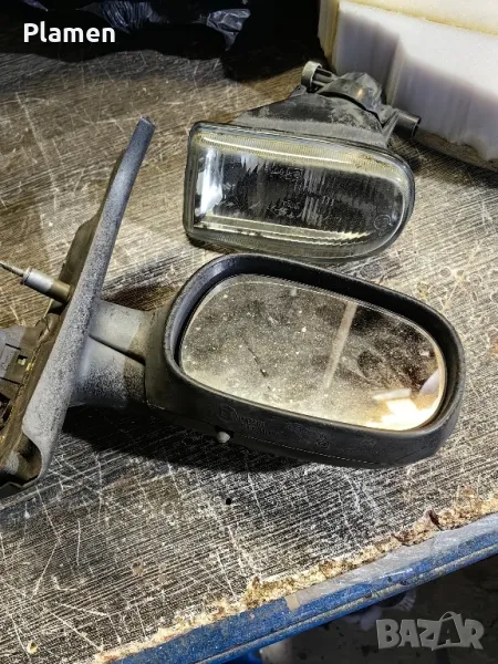 огледало  и халоген за рено , снимка 1