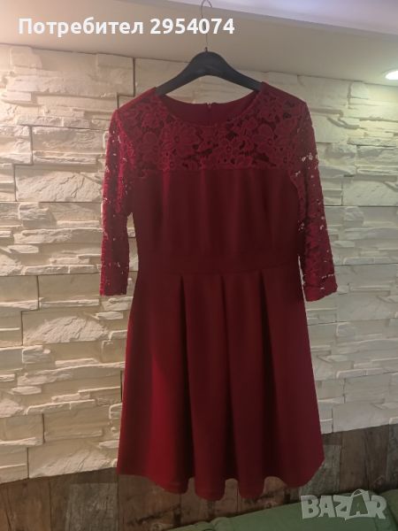 вишнева рокля мЛ-25лв, снимка 1