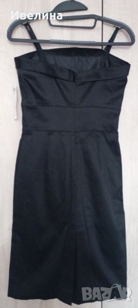 LITTLE BLACK DRESS, черен сатен, с етикет, С размер, снимка 1