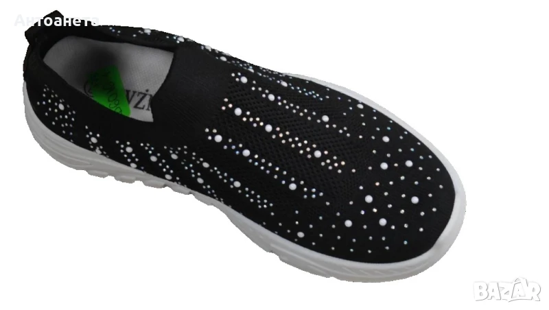 Леки дамски ластъчни мрежести маратонки без връзки, снимка 1