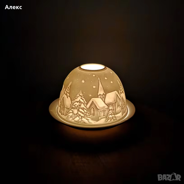 Разкошен чаен свещник–Фин порцелан!, снимка 1