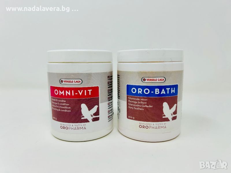 Витамини и Аминокиселини Versele-Laga OMNI-VIT за Птици и ORO-BATH Соли за Баня и Оперение На Птици, снимка 1