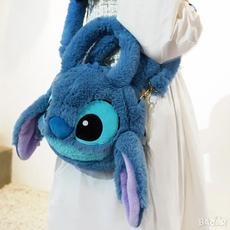 Плюшена чанта Стич син цвят Stitch, снимка 1