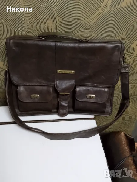 Мъжка чанта от естествена кожа, снимка 1