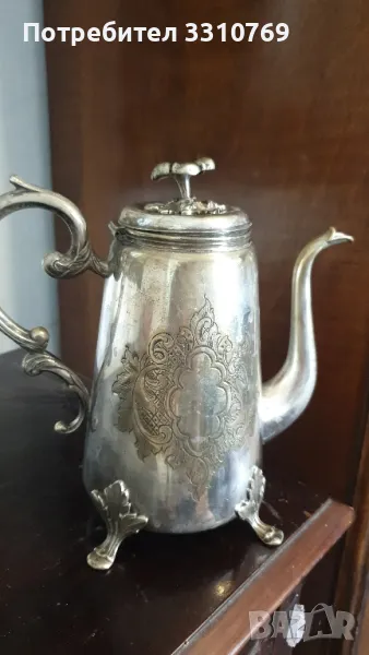 Рядка находка-красив посребрен чайник , снимка 1