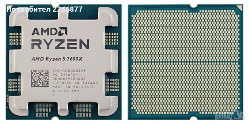 Продавам AMD Ryzen 5 7600X 4.7GHz 6-Core AM5, снимка 1