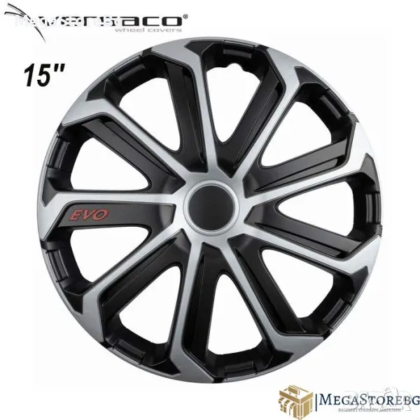 Тасове за джанти 15'' Versaco Evo Black/Silver, снимка 1