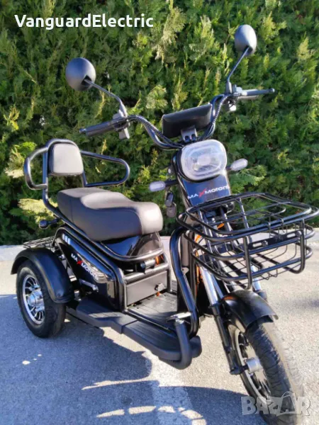 Двуместна електрическа триколка Vanguard Pudding 1800W-48V-20Ah - BLACK, снимка 1