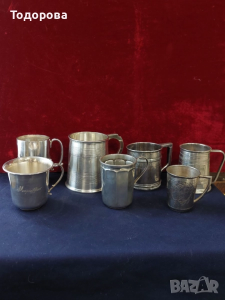 Лот Сребърни чаши,солидно Сребро проба 925-800, снимка 1