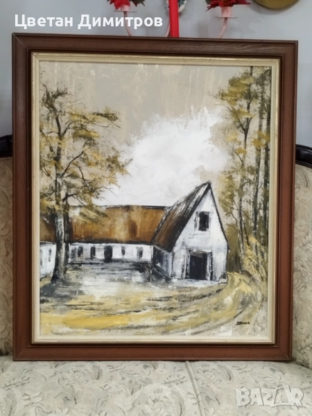 шведска авторска картина  Масло върху платно  Подписана , снимка 1