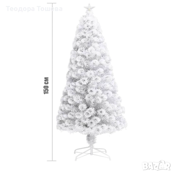 Изкуствена коледна елха бяла, снимка 1