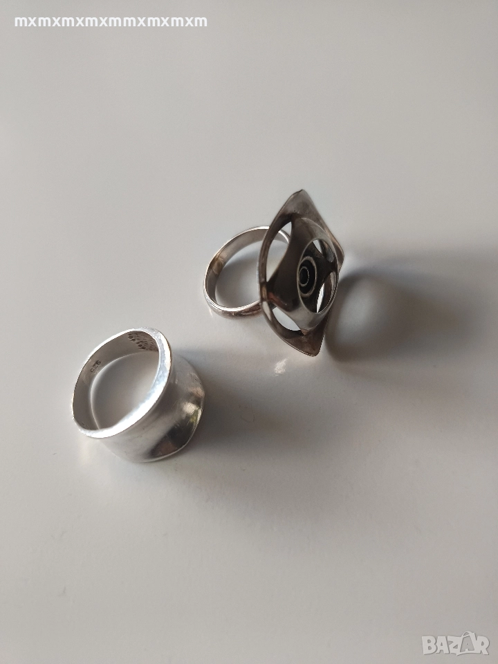 Дамски сребърни пръстени , снимка 1