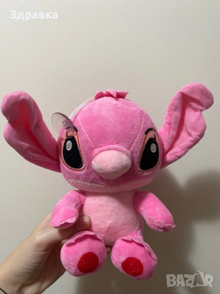 Плюшена играчка Ейнджъл от Лило и Стич, Розов, 20см, снимка 1