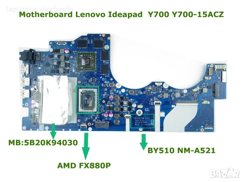 Дънна платка Lenovo Ideapad Y700 Y700-15ACZ BY510 NM-A521 FX880P, снимка 1