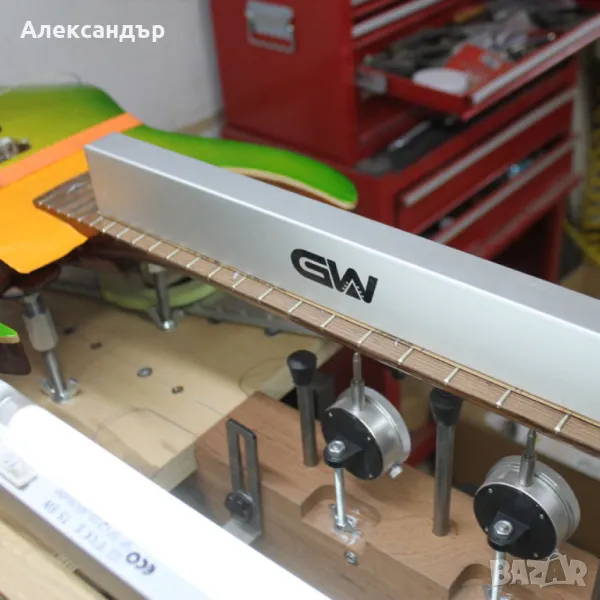 Комплект за подравняване на китарни прагчета Fret level beam 1X 200mm + 1X 400mm, снимка 1