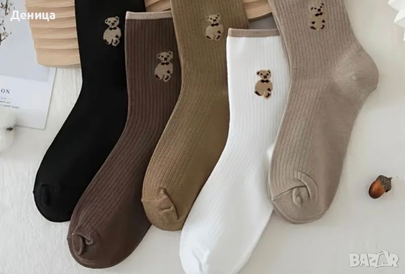 5чифта универсални чорапи за жени цена 20лв, снимка 1