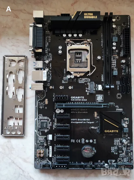 Дъно Gigabyte GA-H110-D3A с планка, Socket Intel 1151, снимка 1