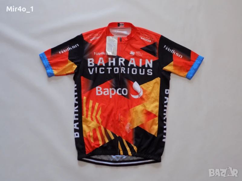 ново вело джърси welksn bahrain uci тениска екип блуза шосейно колоездене оригинално L, снимка 1