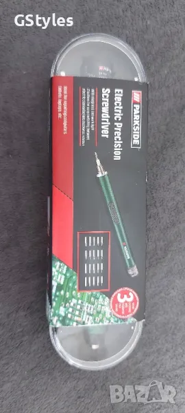 Прецизна електрическа отвертка PARKSIDE PEPS 3 A1 с 20 бита, снимка 1