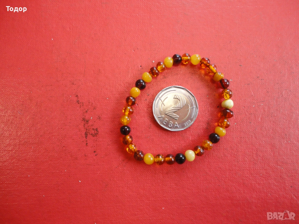 Страхотна гривна натурален кехлибар 3, снимка 1