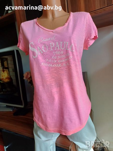 електриково розова маркова  тениска , снимка 1