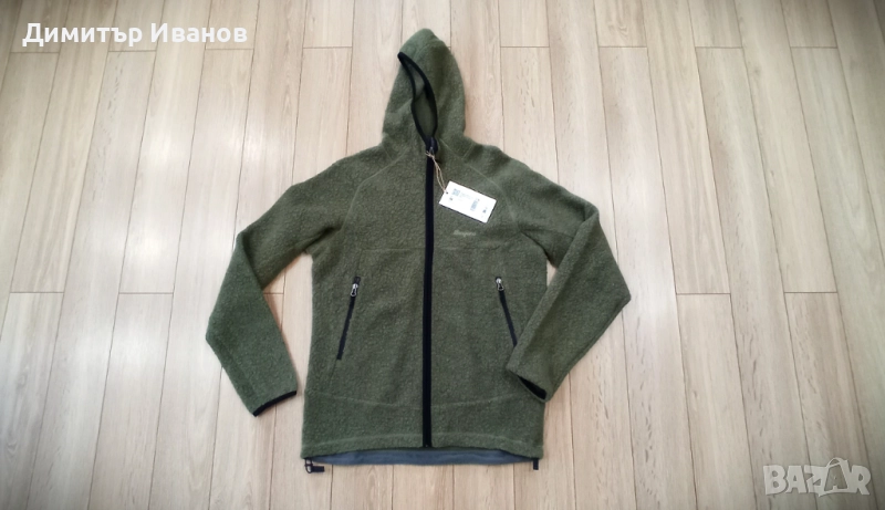 ЧИСТО НОВ! Суитшърт, мъжко вълнено яке с качулка Bergans Vaagaa Merino Terry , снимка 1