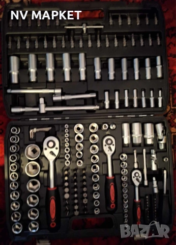 Куфар с инструменти Гедоре 172 части с 3 броя тресчотки, снимка 6 - Куфари с инструменти - 53843062