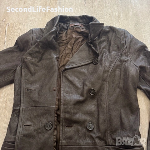 Дамско кожено яке Golden Bear San Francisco с двойно закопчаване, размер M, произведено в САЩ, снимка 10 - Якета - 53381671