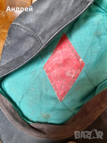 Стар кожен каскет #2, снимка 8 - Други ценни предмети - 52955143