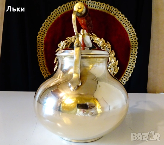 Викториански бронзов чайник,кана. , снимка 7 - Антикварни и старинни предмети - 52860485
