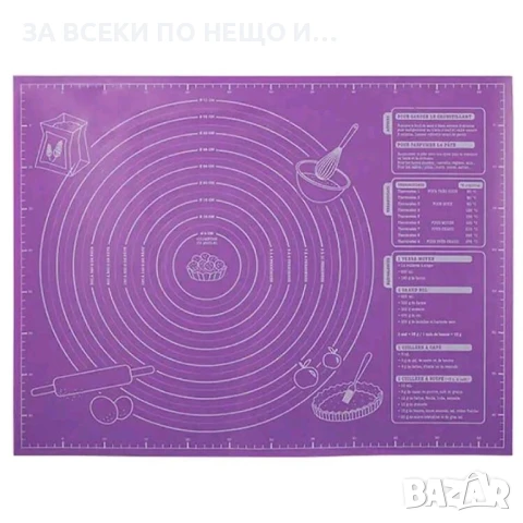 Силиконова незалепваща подложка за месене, снимка 1