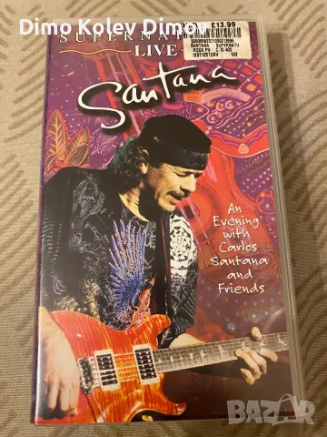 Santana Live VHS Hifi Видео Касета. Запечатана чисто нова!