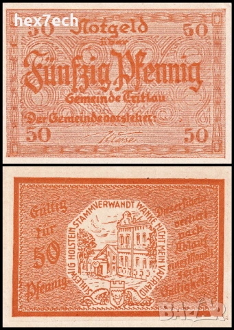 ❤️ ⭐ Германия Trittau 1914-1924 50 пфенинга UNC нова ⭐ ❤️