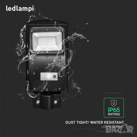 Соларнo LED Улично Тяло ST80 Сензор Студено Бяла Светлина, снимка 6 - Соларни лампи - 49222663