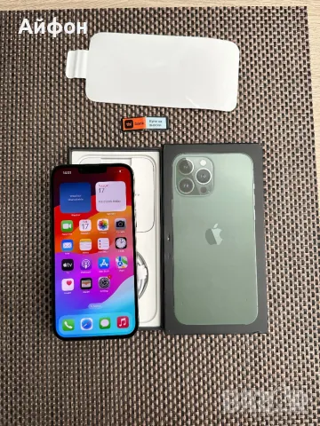 НОВ!!! /*ЛИЗИНГ*/  iPhone 13 Pro Max 128Gb Alpine Green / Гаранция, снимка 2 - Apple iPhone - 47330422