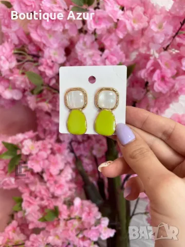 Обеци LFS Eternal Elegance Green , снимка 2 - Обеци - 50328406