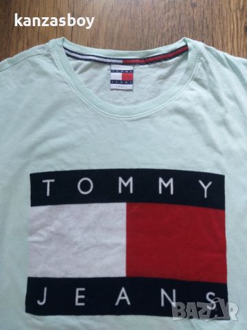 Tommy Jeans 90s T-shirt Hilfiger Denim - страхотна дамска тениска Л, снимка 2 - Тениски - 46059208